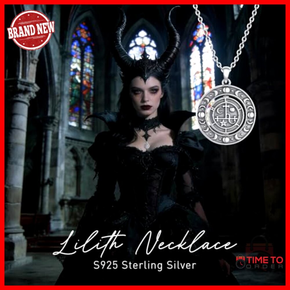 Sterling Silver Rotatable Moon Phase Pendant Neck… - image 4